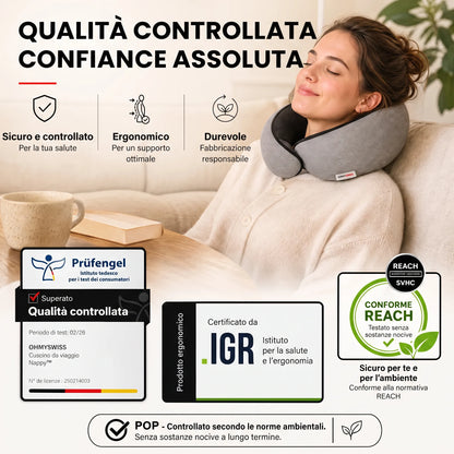 Nappy™ – Das ergonomische Reisekissen von OHMYSWISS