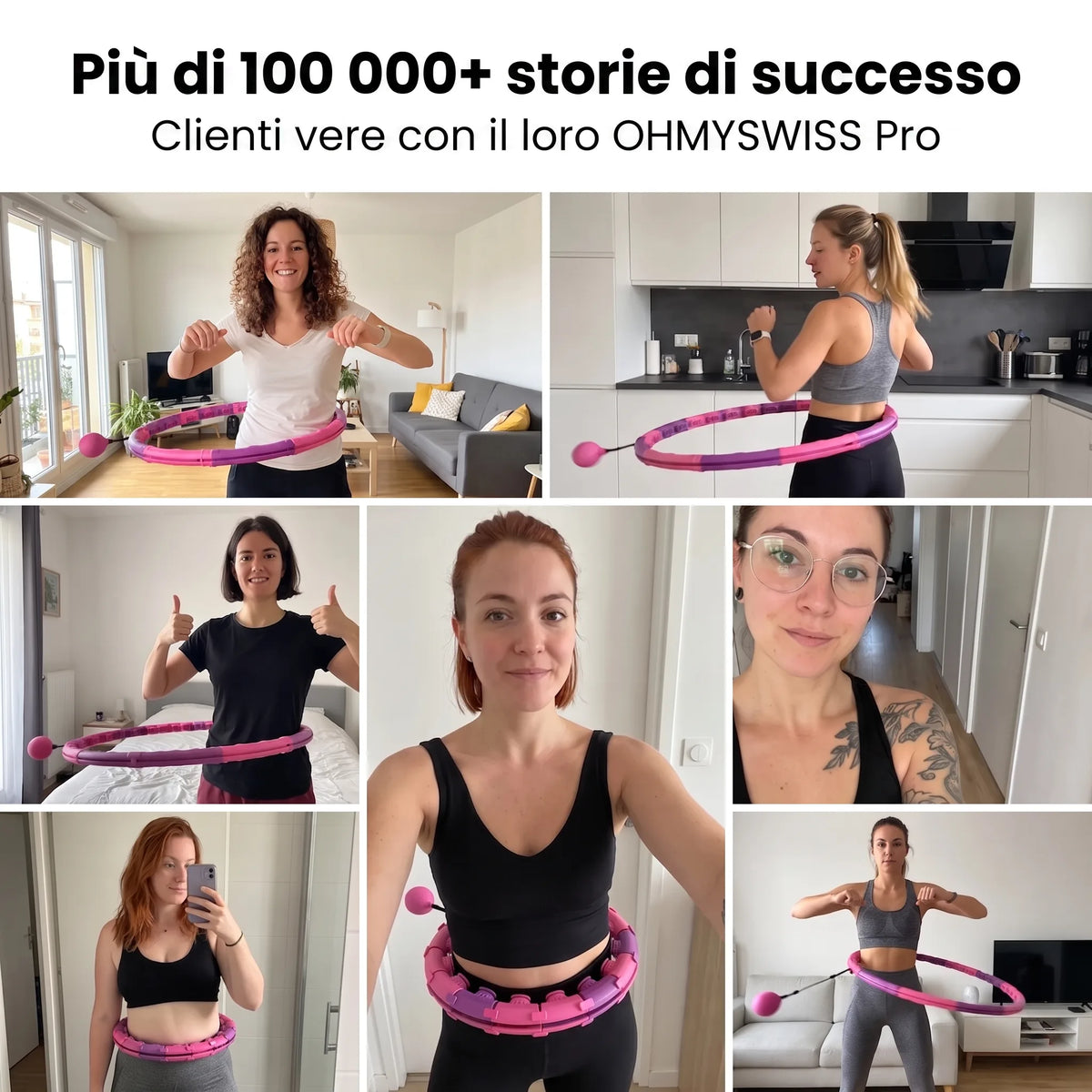 Hula Hoop Intelligent Pro + Fascia Sudorazione OMAGGIO OHMYSWISS