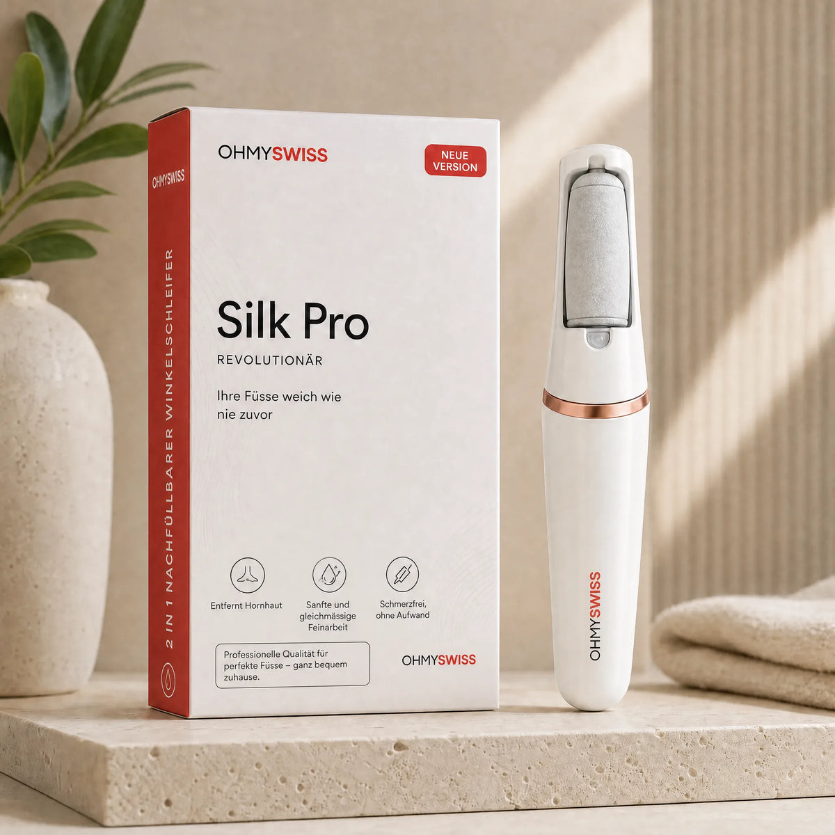 Silk Pro - Lima elettrica anti-callosità OHMYSWISS