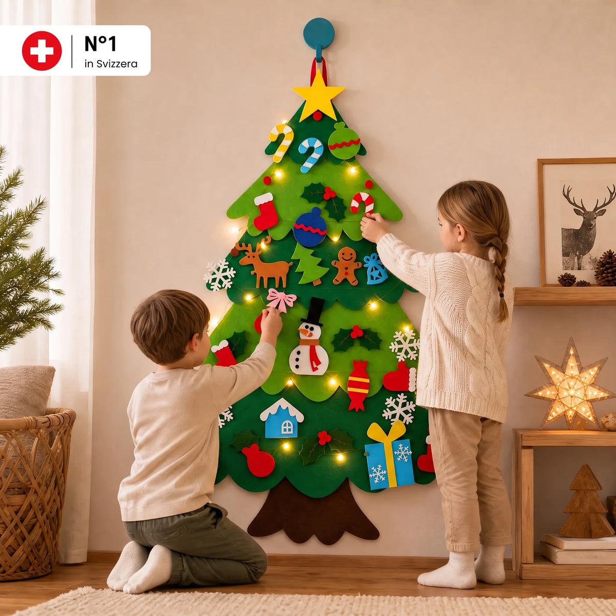 Albero di Natale in feltro Montessori OHMYSWISS