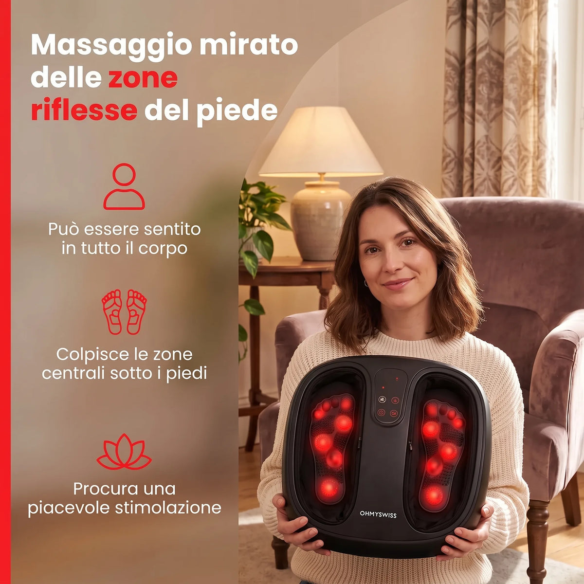Fodlux Pro – Massaggiatore per Piedi Riscaldante OHMYSWISS
