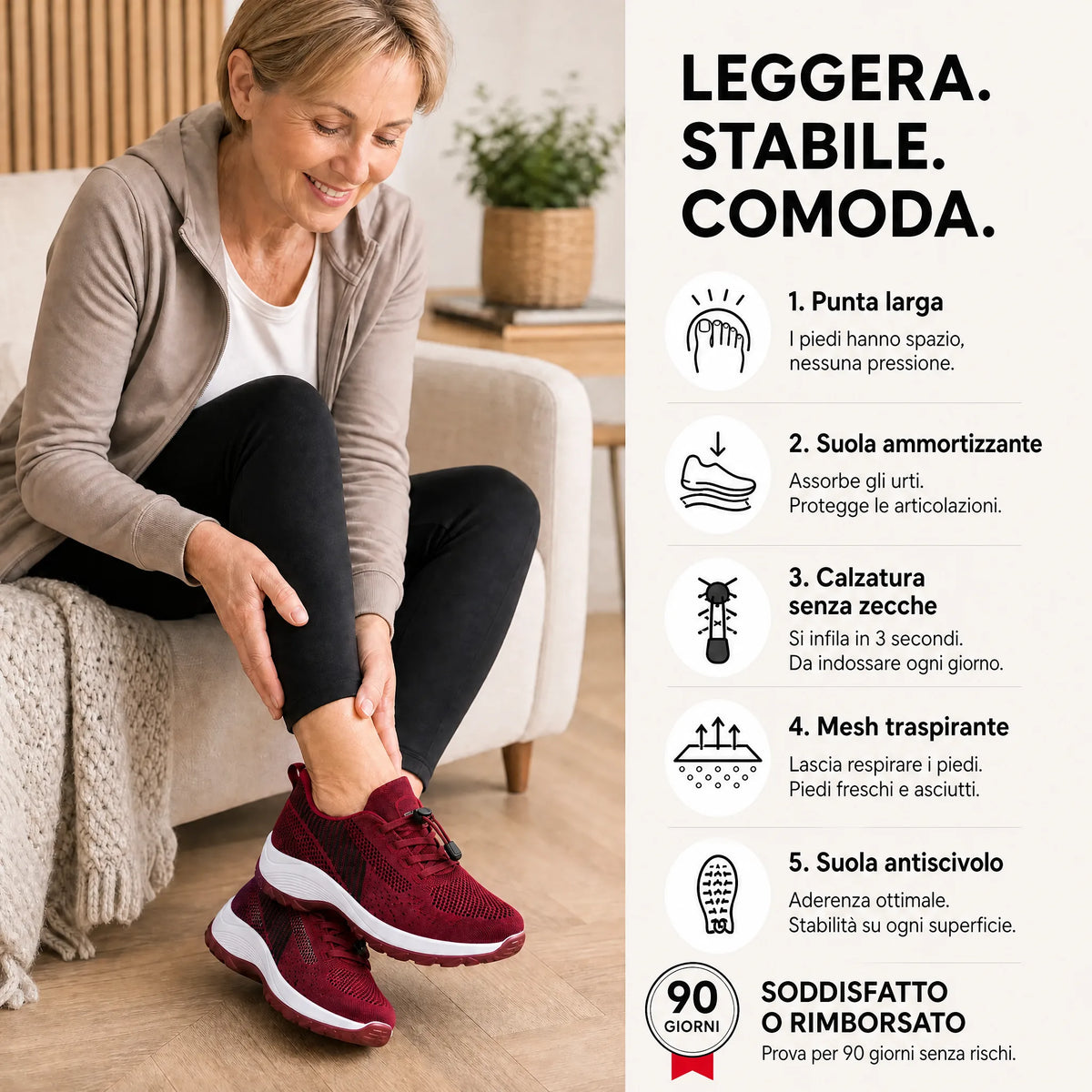 Bequeme Sneaker für geschwollene und breite Füße von OHMYSWISS