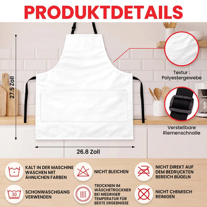 Personalisierte Grillschürze mit Tasche – König des Grills OHMYSWISS