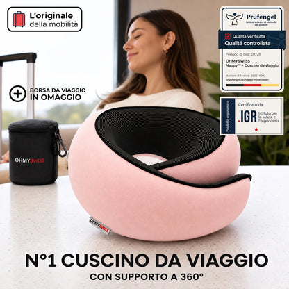 Nappy™ – Das ergonomische Reisekissen von OHMYSWISS