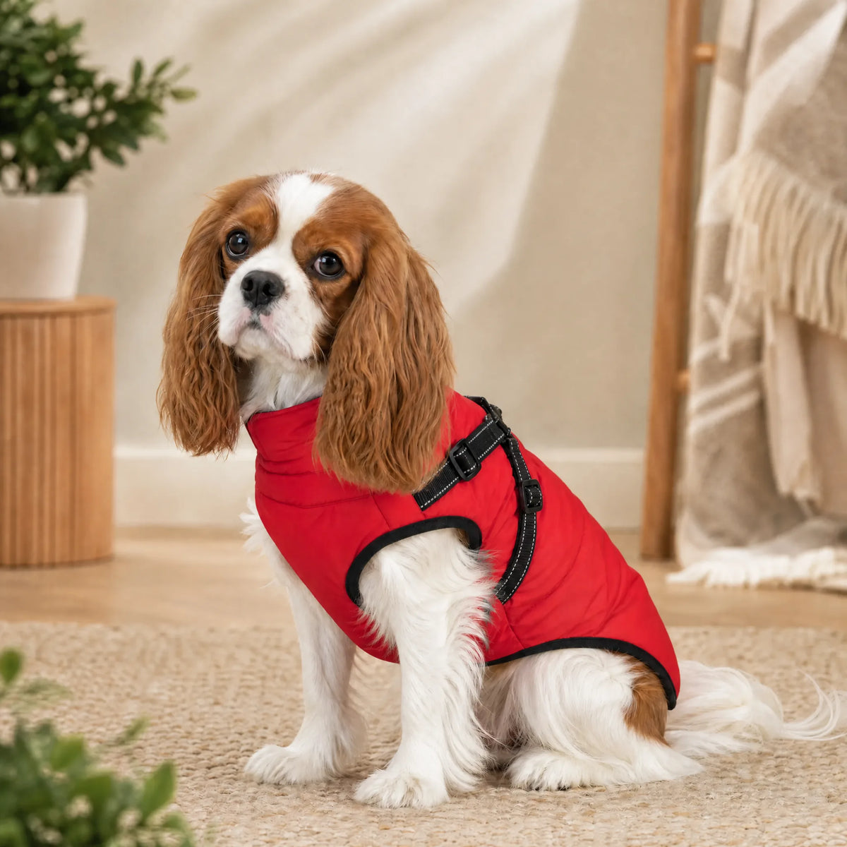 Wasserdichter 3-in-1-Hundemantel mit integriertem Geschirr von OHMYSWISS