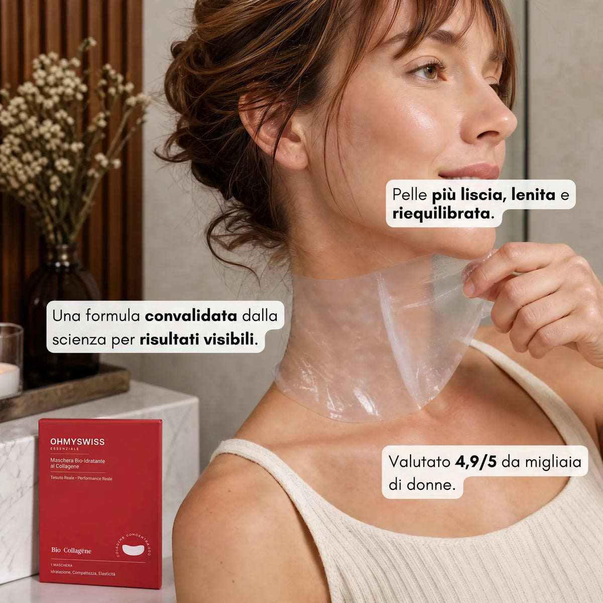 Maschera al Bio-Collagene Collo OHMYSWISS