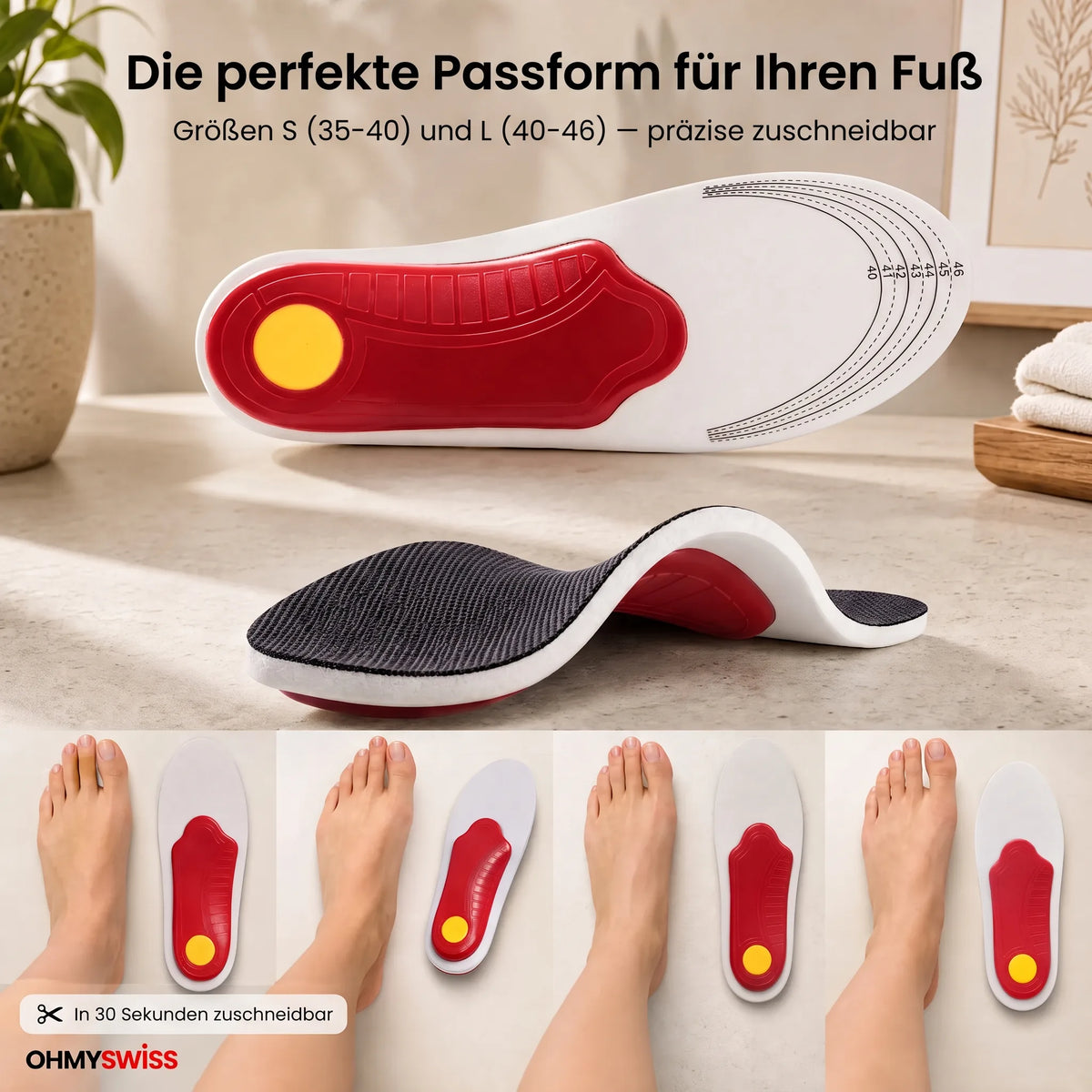 ArcoFlex™ – orthopädische, schmerzfreie Einlegesohlen von OHMYSWISS