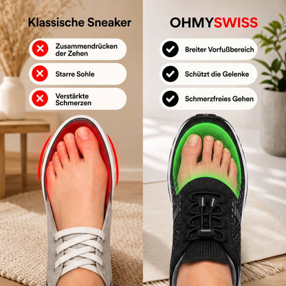 Komfort-Sneaker für geschwollene und breite Füße OHMYSWISS