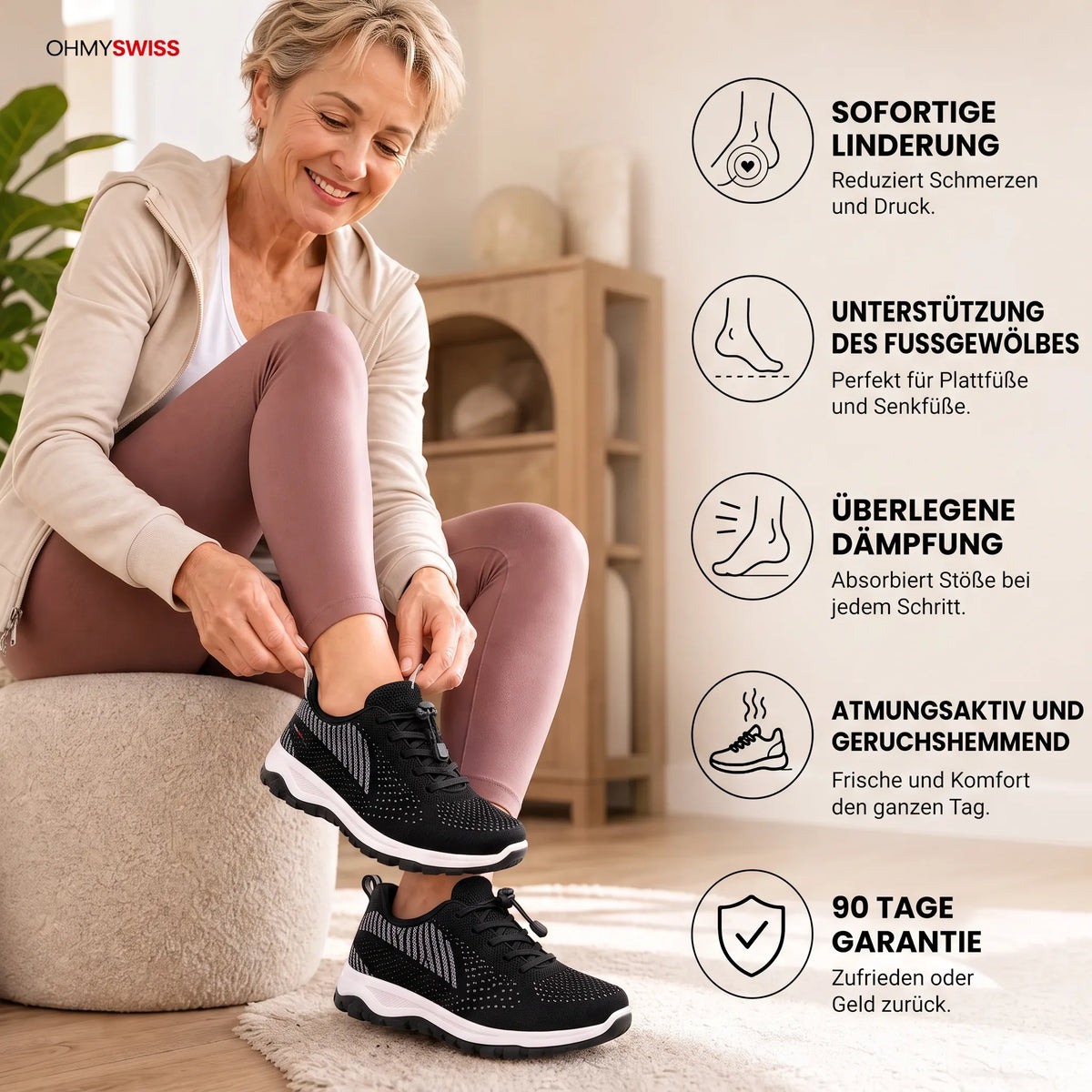 AmpliSoft™ – Komfort-Sneaker für geschwollene und breite Füße OHMYSWISS