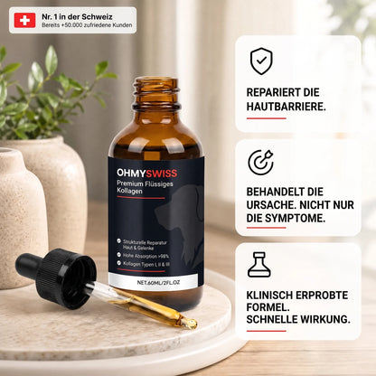 Collagene liquido Premium per cani OHMYSWISS