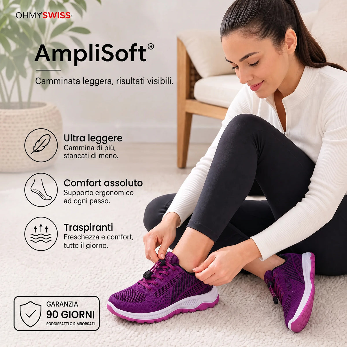 AmpliSoft™ — Sneaker comode per piedi gonfi e larghi OHMYSWISS