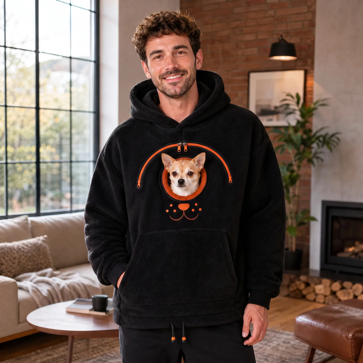 Felpa con cappuccio porta-animali Sherpa – Trasporta il tuo amico a quattro zampe con le mani libere OHMYSWISS