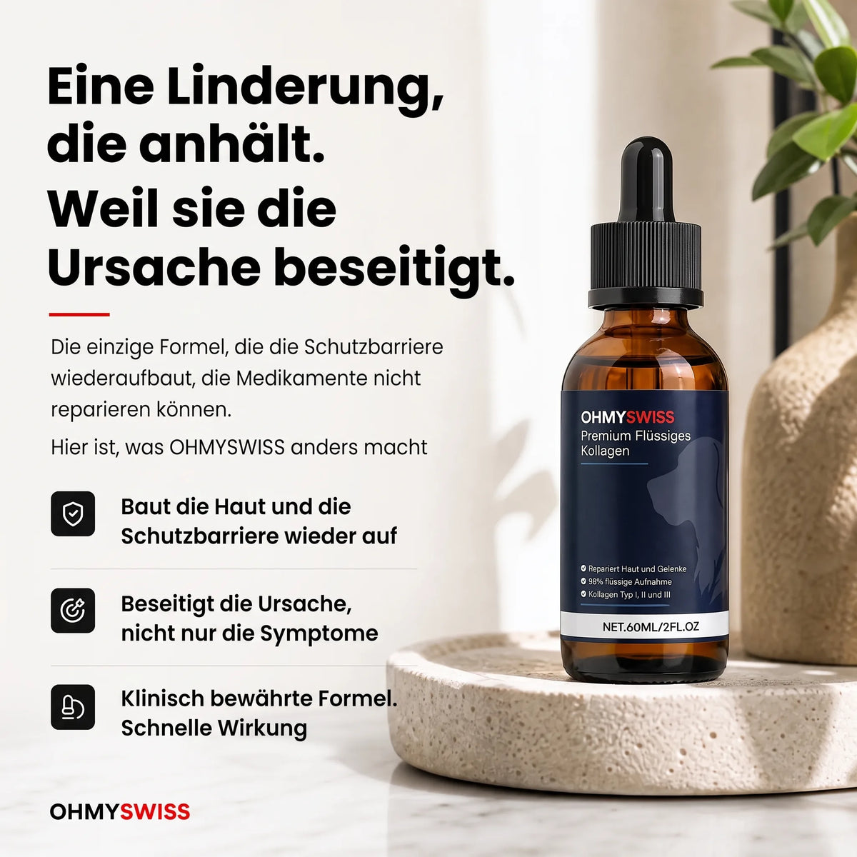 Collagene liquido Premium per cani OHMYSWISS