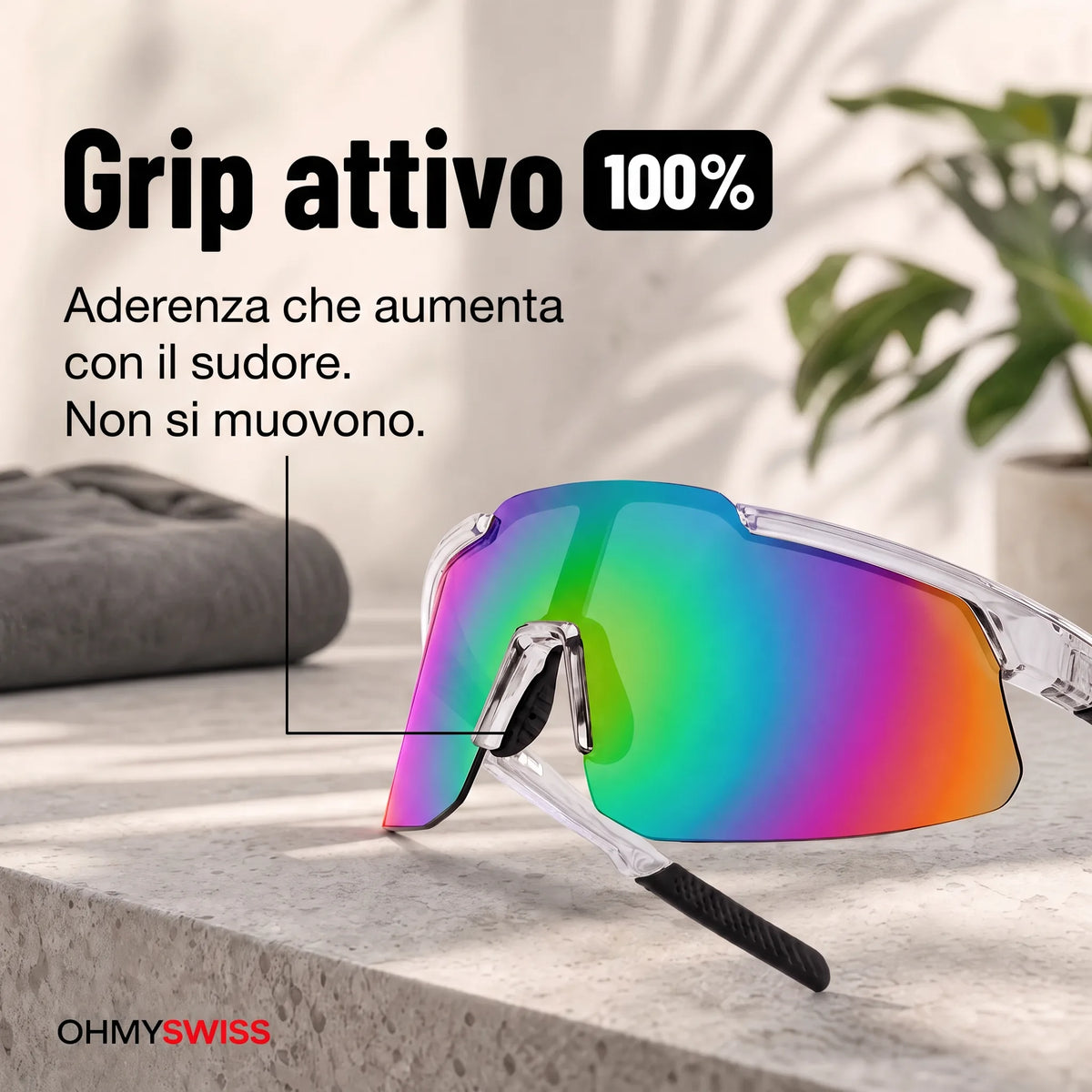 OHMYSWISS PRO Sportbrille mit Antibeschlag-Funktion