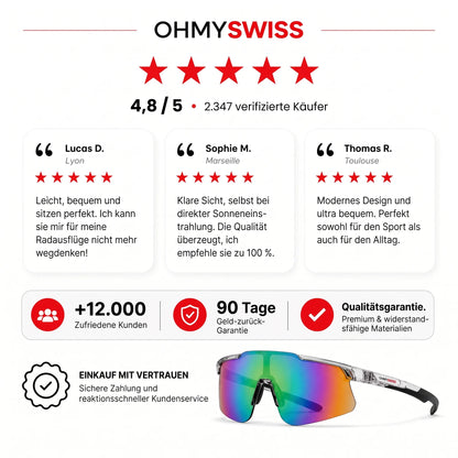 PRO Sport-Sonnenbrille mit Antibeschlagbeschichtung von OHMYSWISS