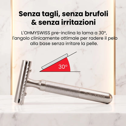 Rasoio di Sicurezza 30° Pelle Sensibile OHMYSWISS
