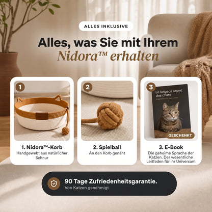 Nidora – Il nido intrecciato a mano che rassicura il vostro gatto OHMYSWISS