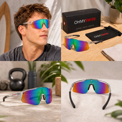 PRO Sport-Sonnenbrille mit Antibeschlagbeschichtung von OHMYSWISS
