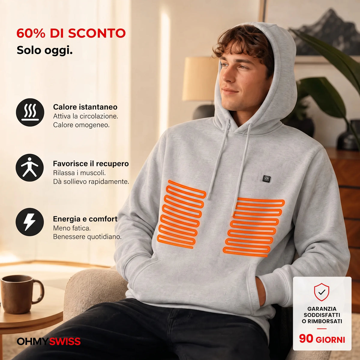 Premium-Heiz-Hoodie von OHMYSWISS