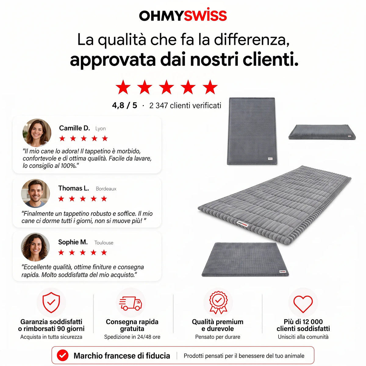 Divano a due posti Plush Anti-Pelo OHMYSWISS
