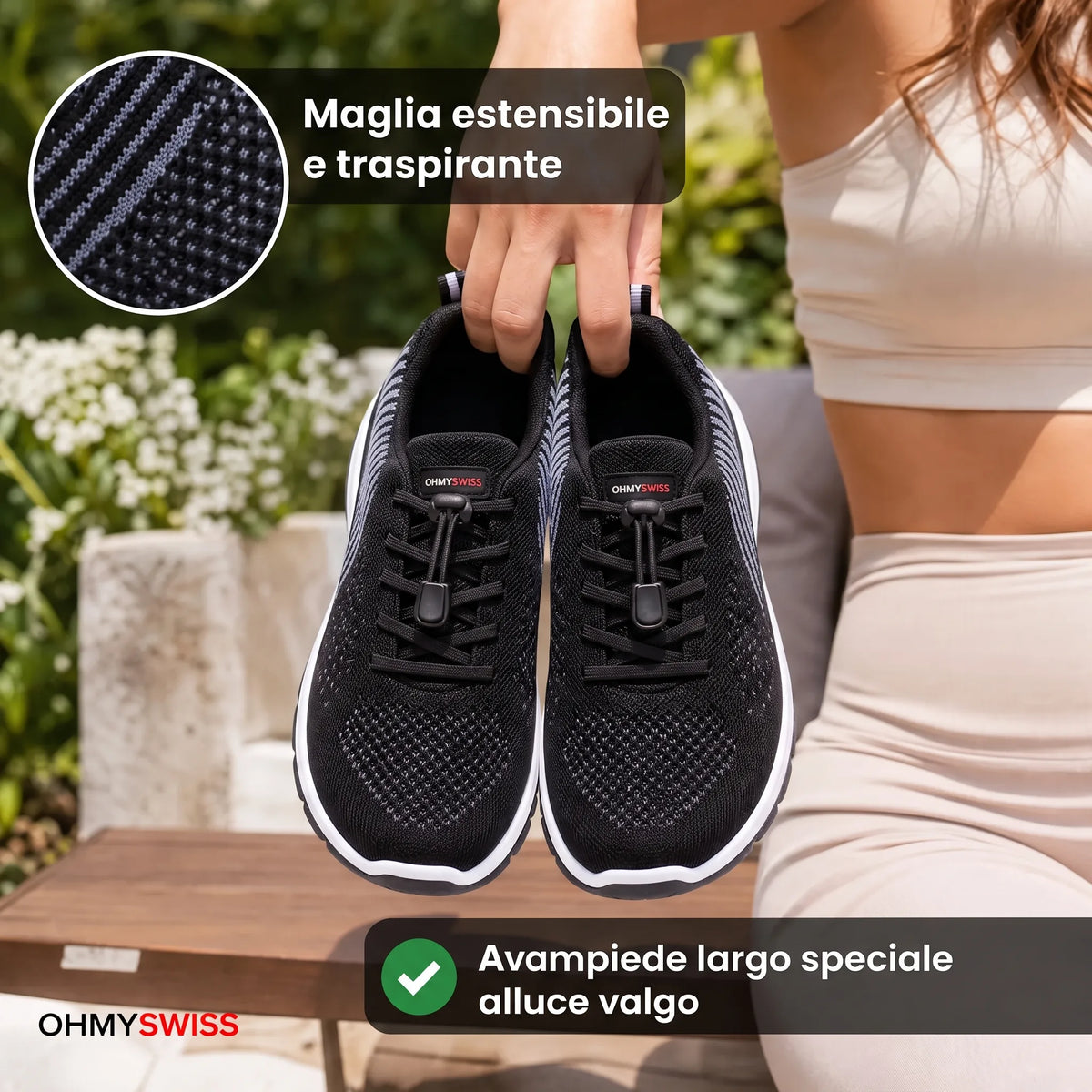 AmpliSoft™ — Sneaker comode per piedi gonfi e larghi OHMYSWISS