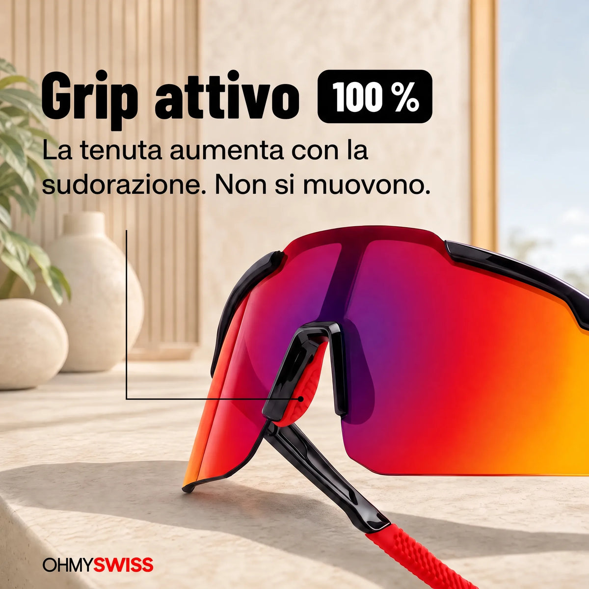 OHMYSWISS PRO Sportbrille mit Antibeschlag-Funktion