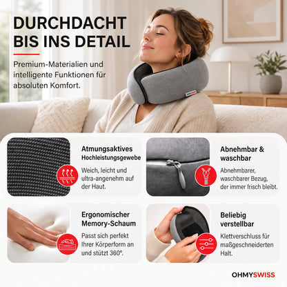 Cuscino da viaggio ergonomico OHMYSWISS