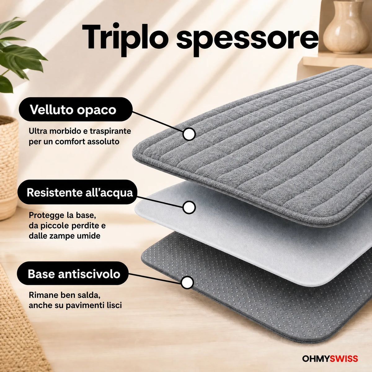 Zweisitzer-Sofa „Plush Anti-Pelo“ von OHMYSWISS
