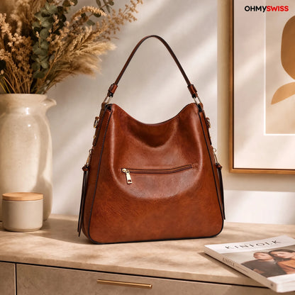 Borsa Hobo in pelle di lusso, 3 pezzi, OHMYSWISS