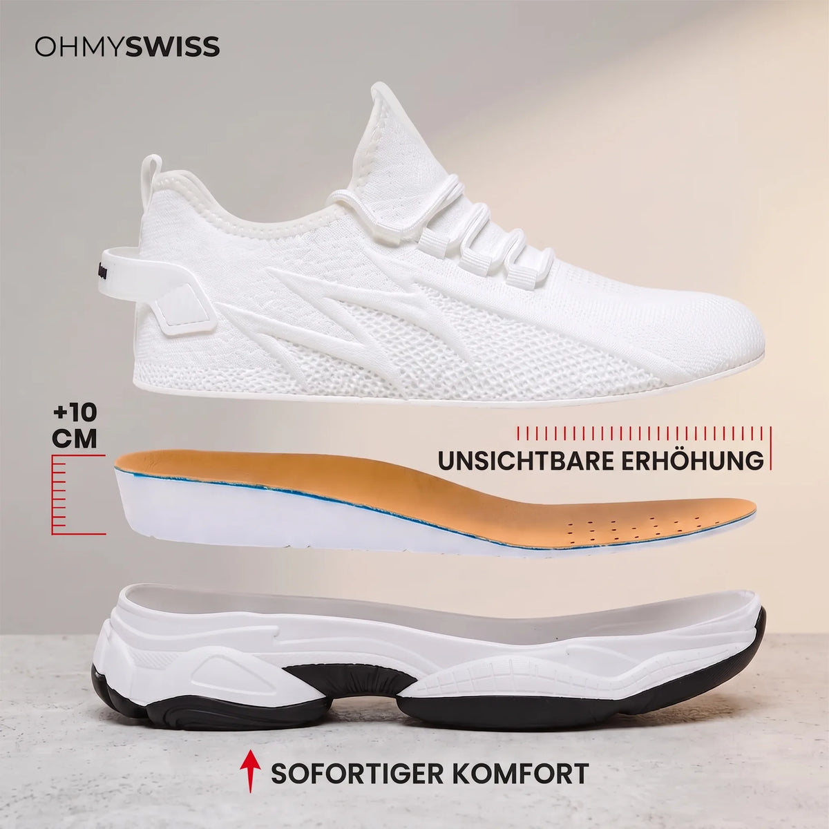 Sneakers Limitless mit unsichtbarem Absatz OHMYSWISS