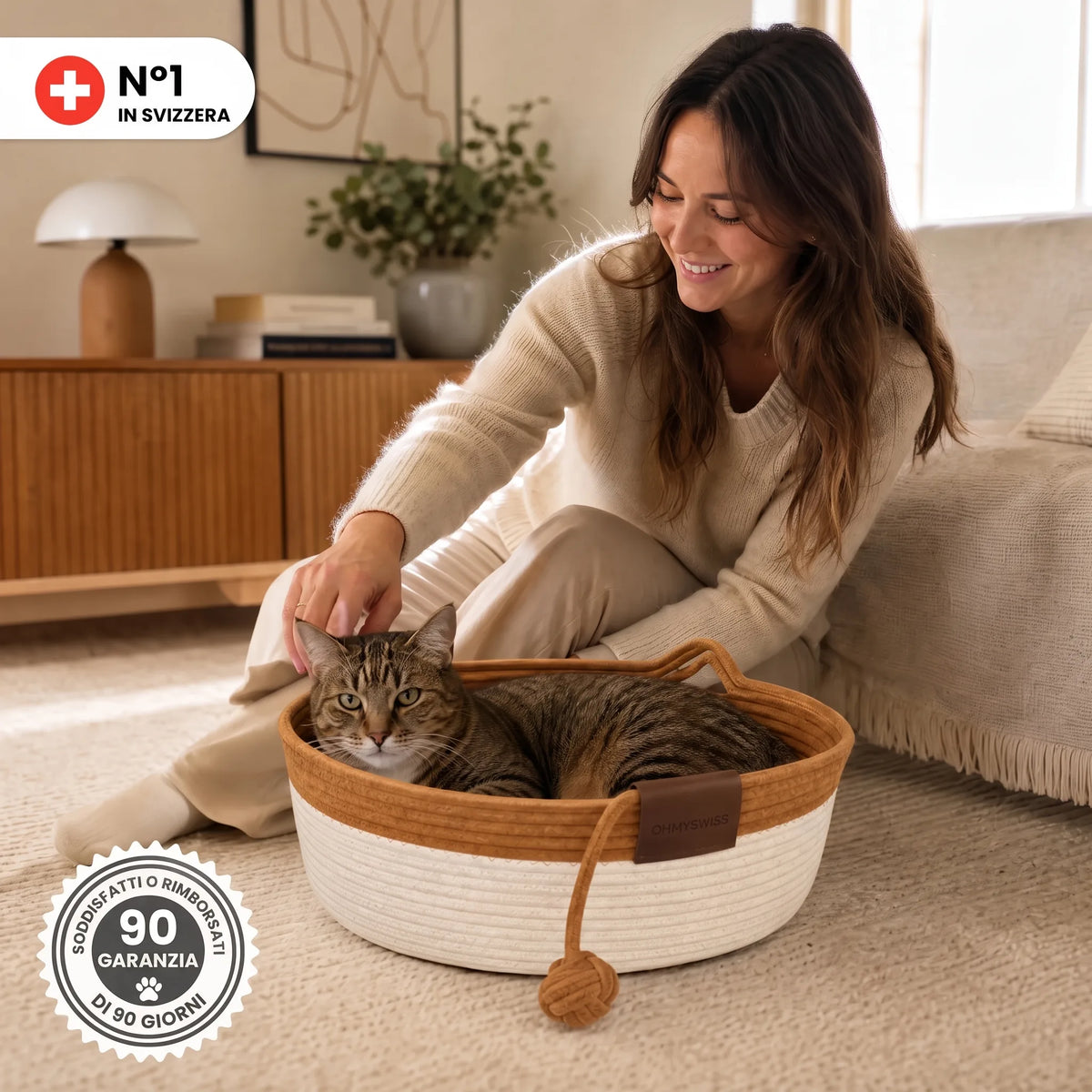 Nidora – Il nido intrecciato a mano che calma il tuo gatto OHMYSWISS