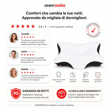 Cuscino ergonomico cervicale OHMYSWISS