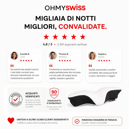 Cuscino ergonomico cervicale OHMYSWISS