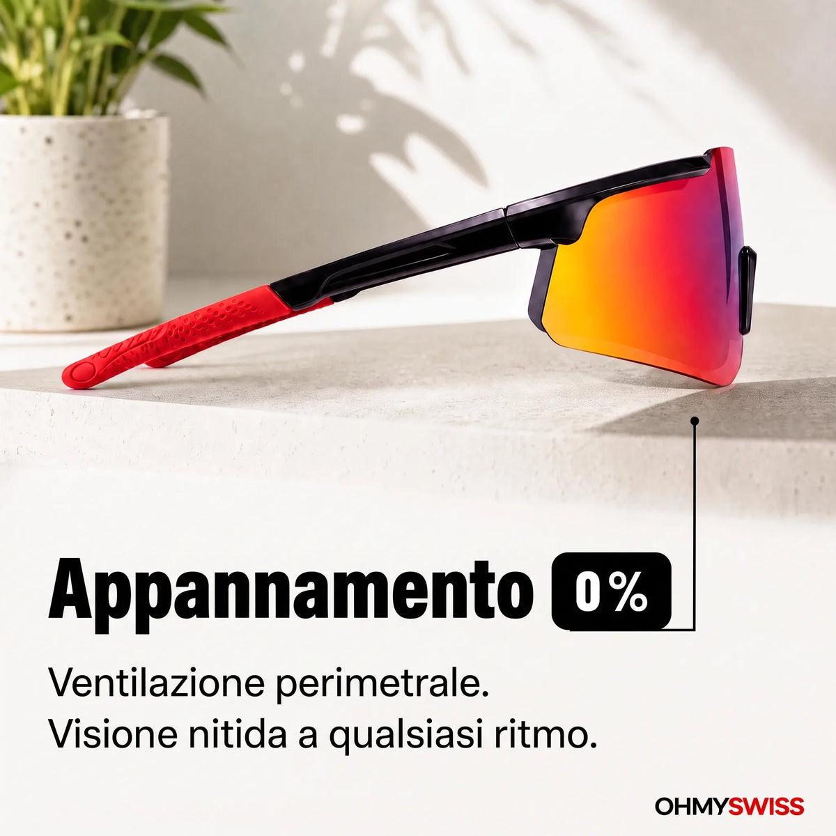 OHMYSWISS PRO Sportbrille mit Antibeschlag-Funktion
