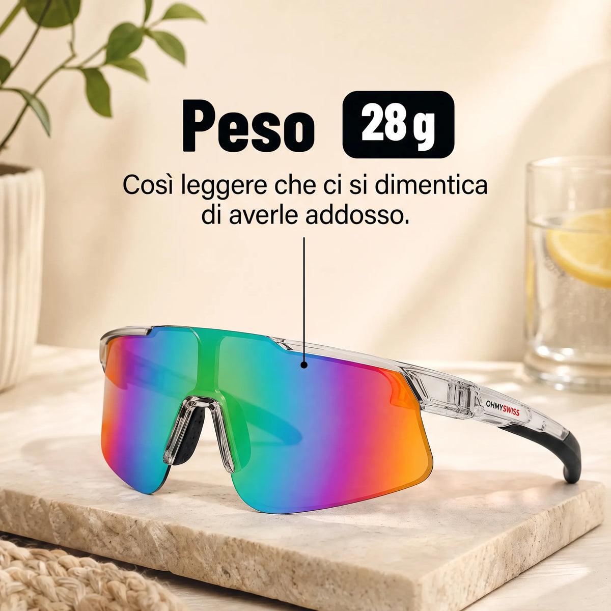 OHMYSWISS PRO Sportbrille mit Antibeschlag-Funktion