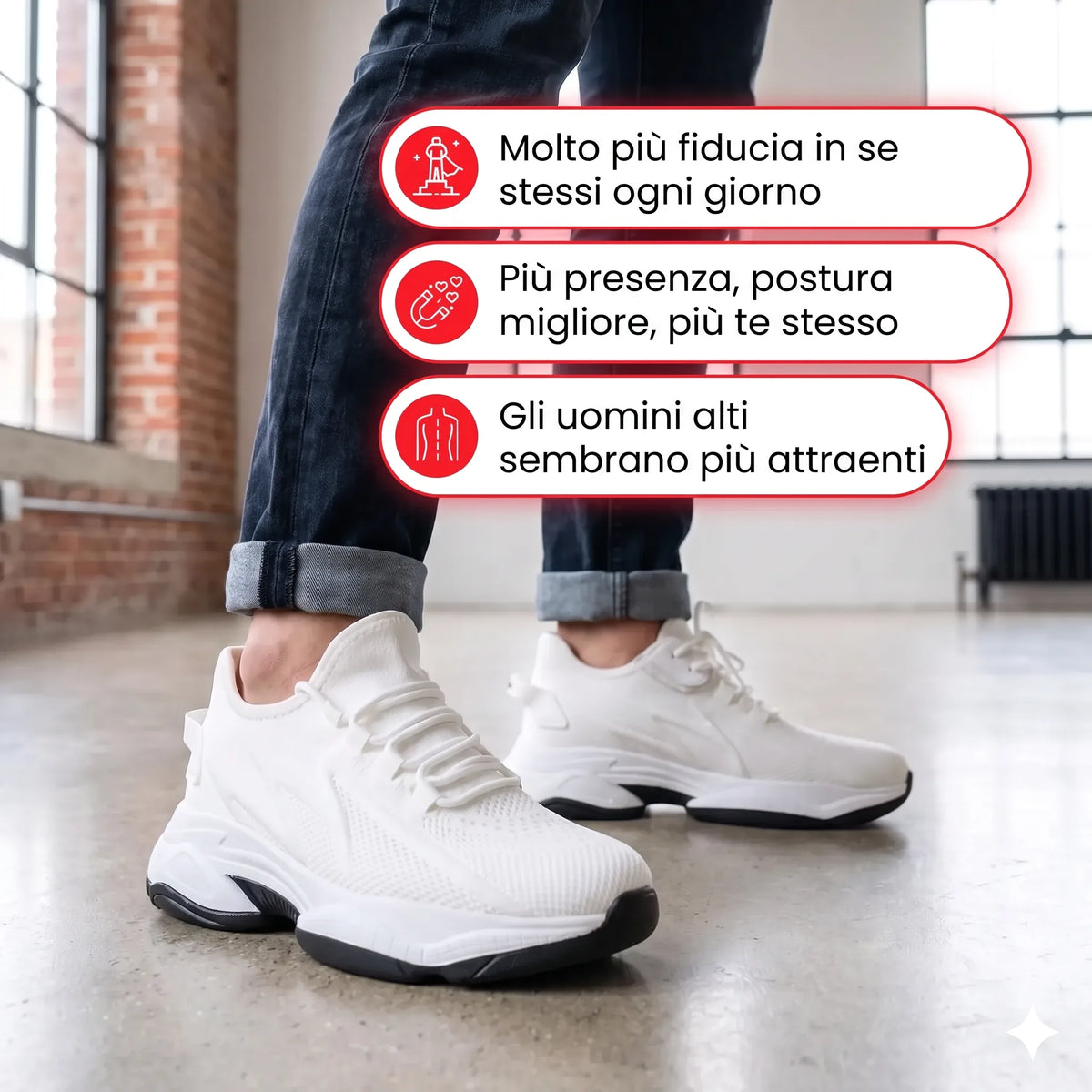 Sneakers Limitless con Rialzo Invisibile OHMYSWISS