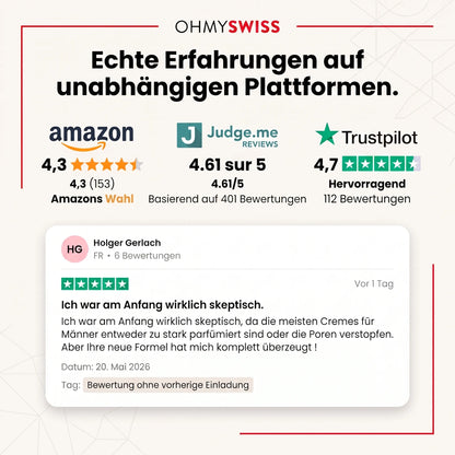 Anti-Aging Gesichtscreme Herren OHMYSWISS