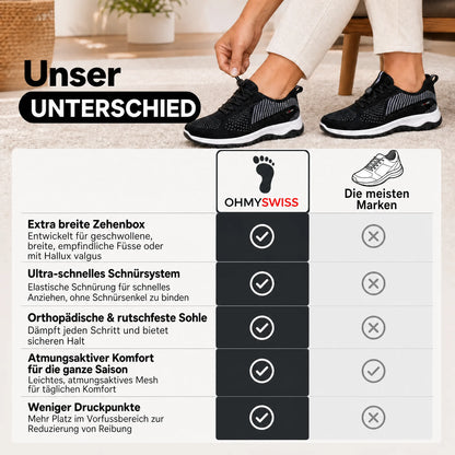 Komfort-Sneaker für geschwollene und breite Füße OHMYSWISS