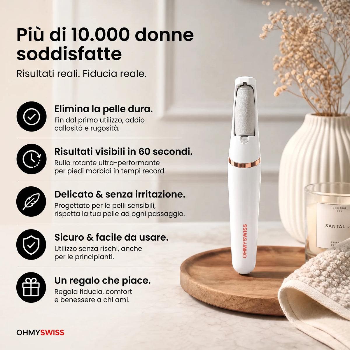 Silk Pro – Elektrische Hornhautfeile OHMYSWISS