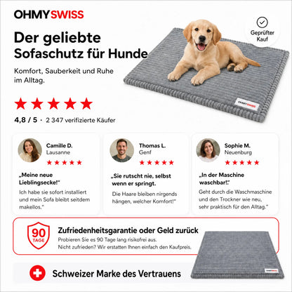 Sofa-Schutzbezug aus Plüsch mit Haarschutz von OHMYSWISS