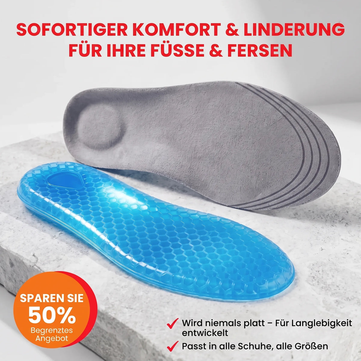 Gel Komfort+ Einlegesohlen OHMYSWISS