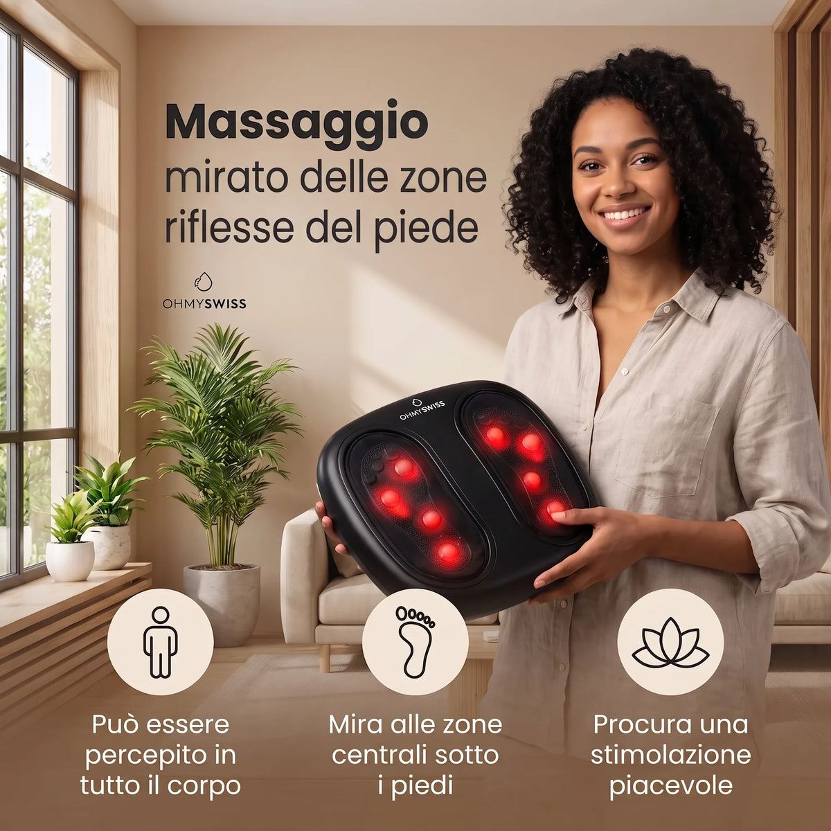 Fodlux Pro – Massaggiatore per Piedi Riscaldante OHMYSWISS