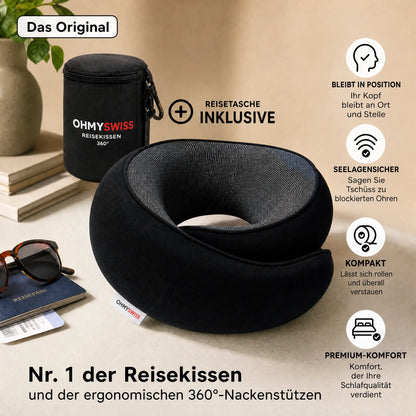 Cuscino da viaggio ergonomico OHMYSWISS