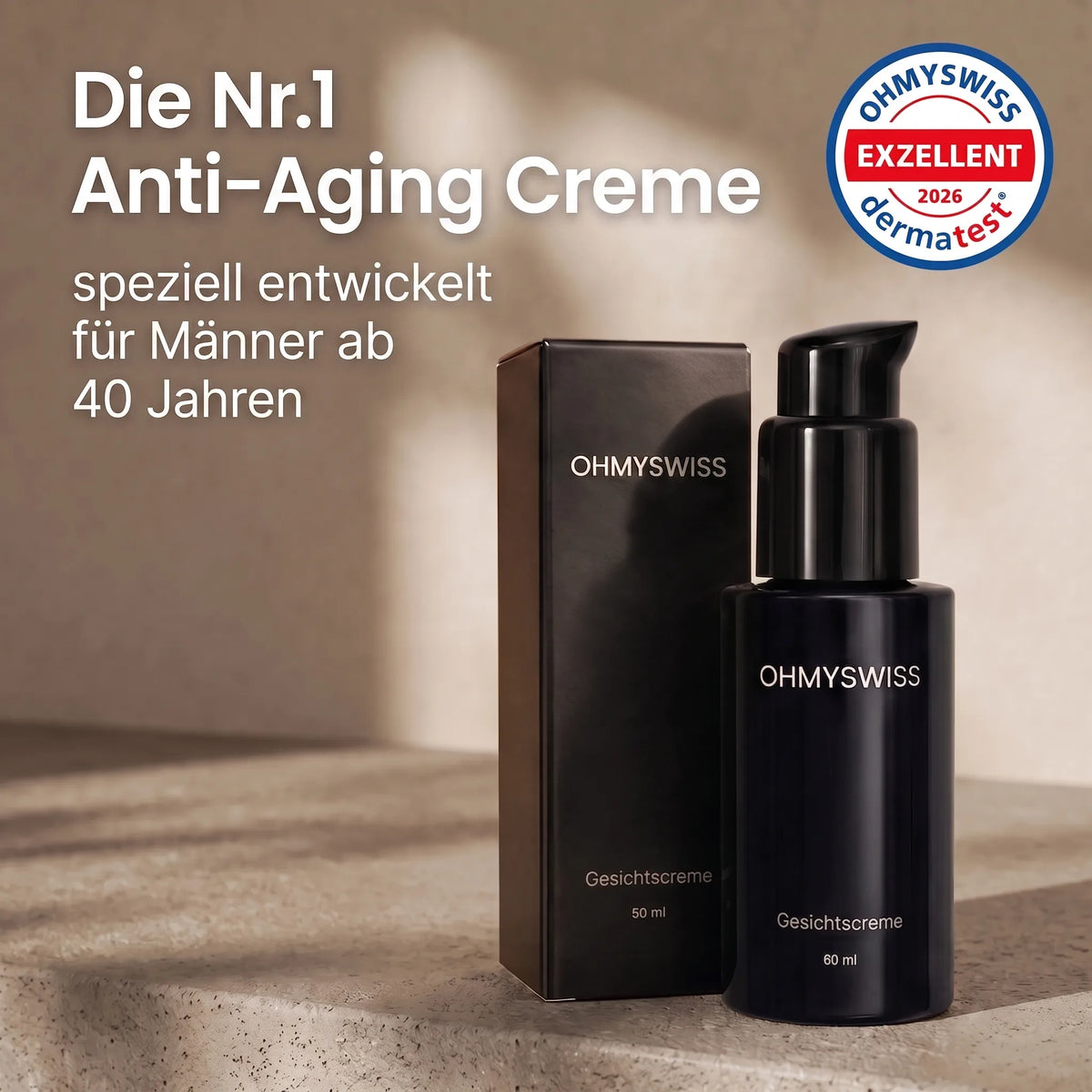 Anti-Aging Gesichtscreme Herren OHMYSWISS