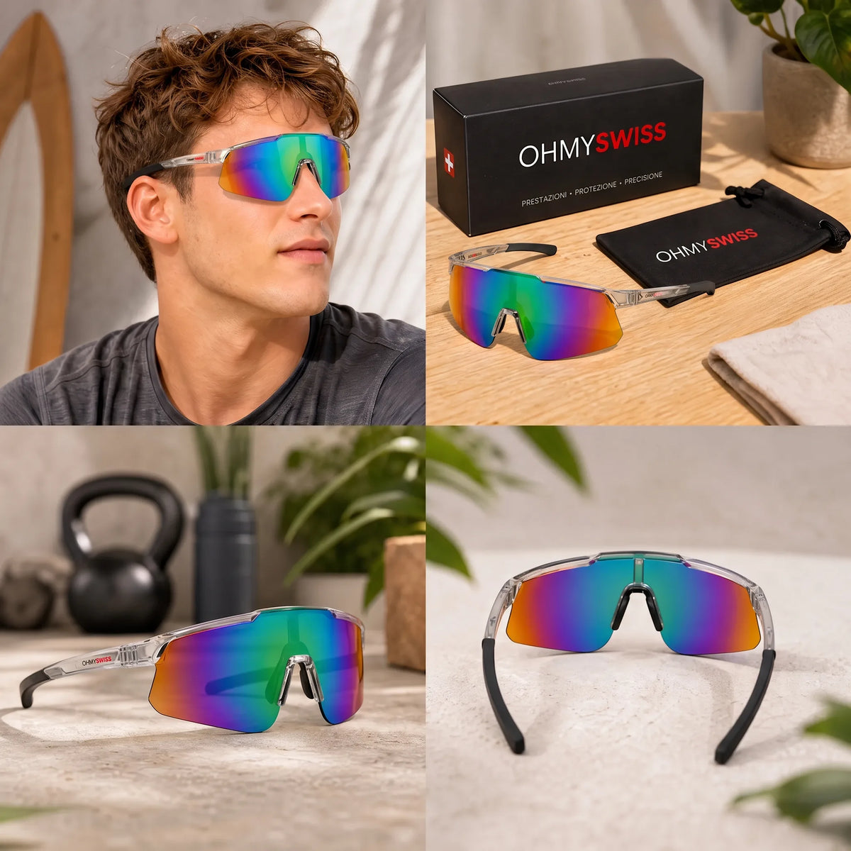 OHMYSWISS PRO Sportbrille mit Antibeschlag-Funktion