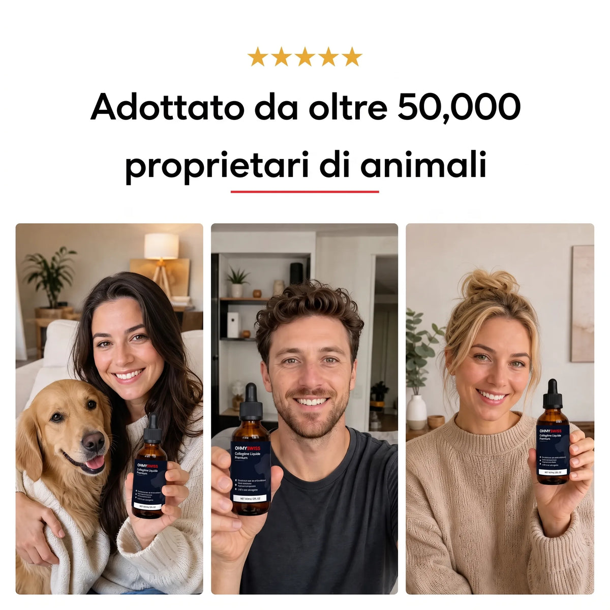 Collagene liquido premium per cani OHMYSWISS