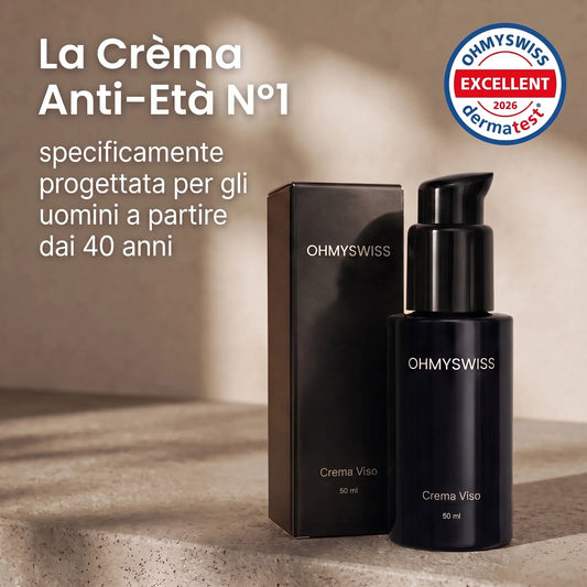 Crema Viso Anti-Età Uomo OHMYSWISS