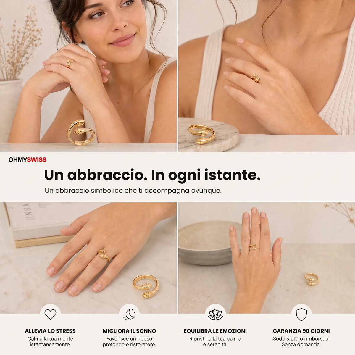 Anello Abbraccio «Sempre Con Te» OHMYSWISS