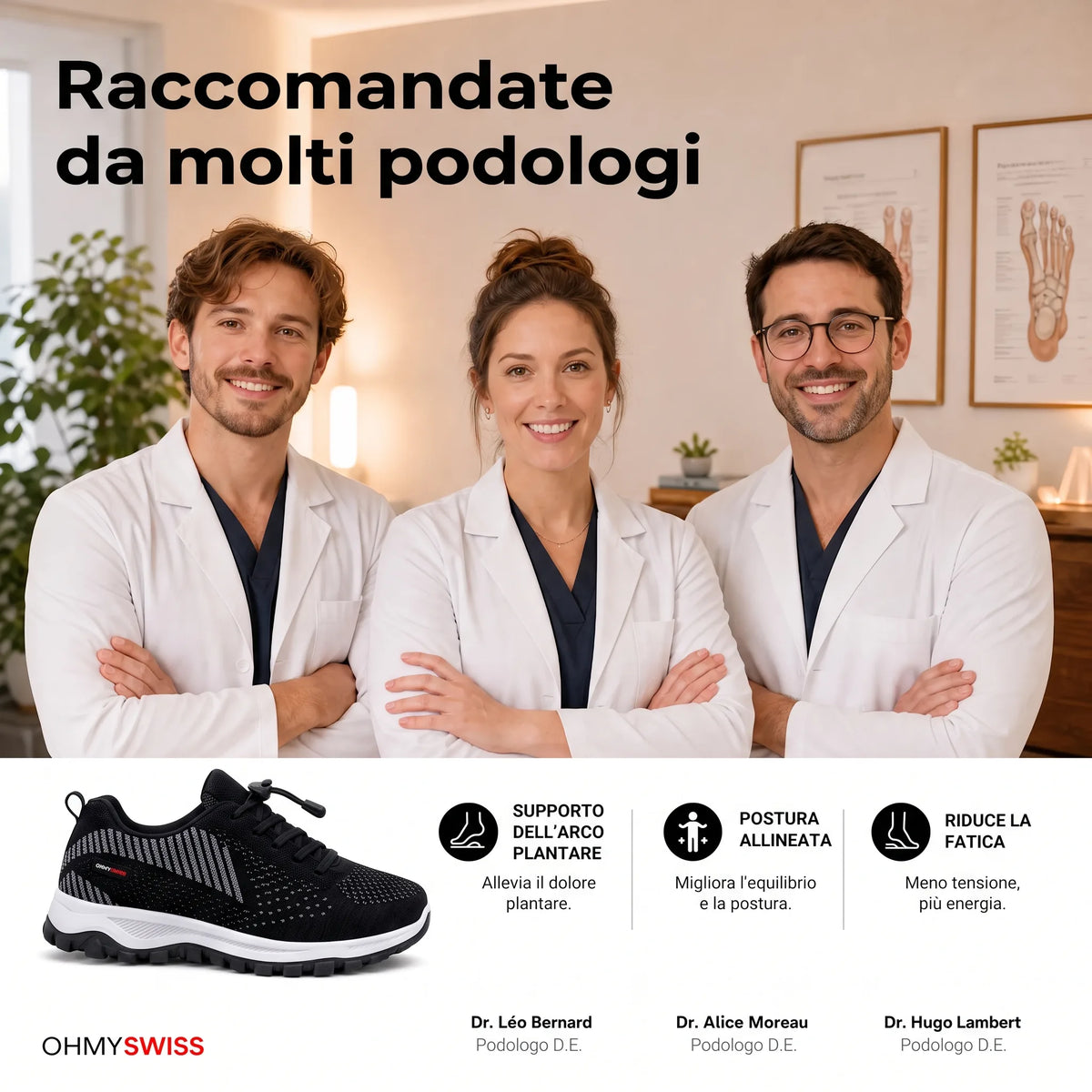 AmpliSoft™ — Sneaker comode per piedi gonfi e larghi OHMYSWISS