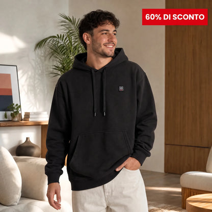 Felpa con cappuccio riscaldante Premium OHMYSWISS